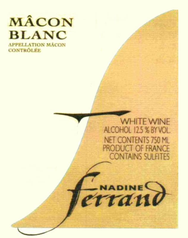 Ferrand Pascal Et Nadine Earl Macon Blanc 2012 Front Label