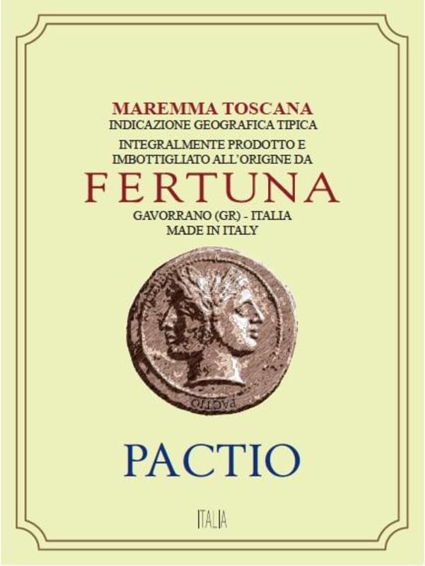 Fertuna Maremma Toscana Pactio 2013 Front Label