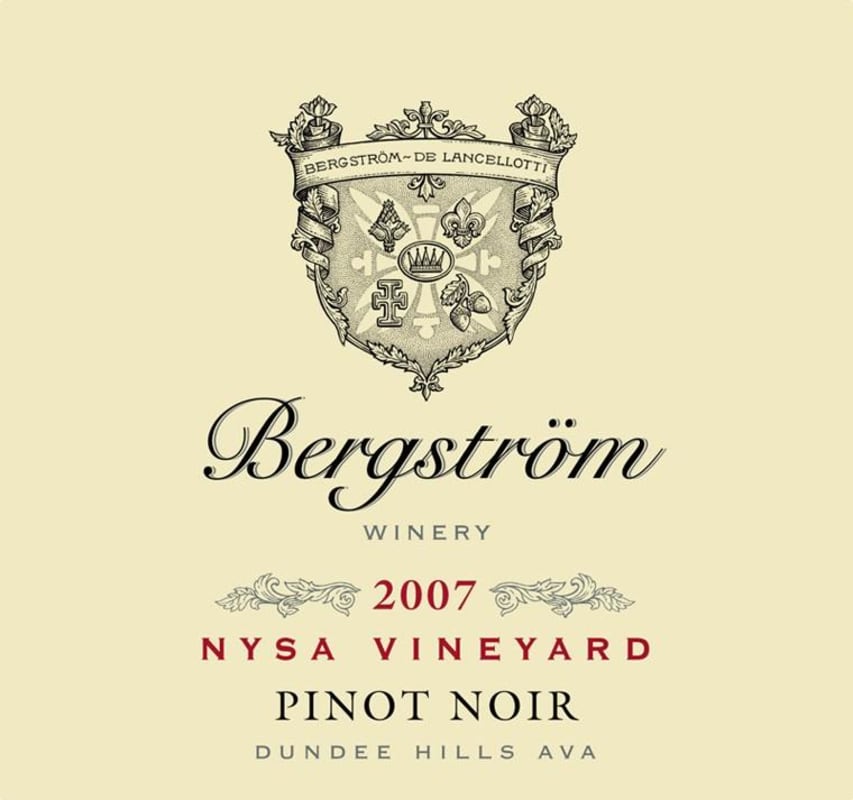 Bergstrom Nysa Vineyard Pinot Noir 2007 Front Label