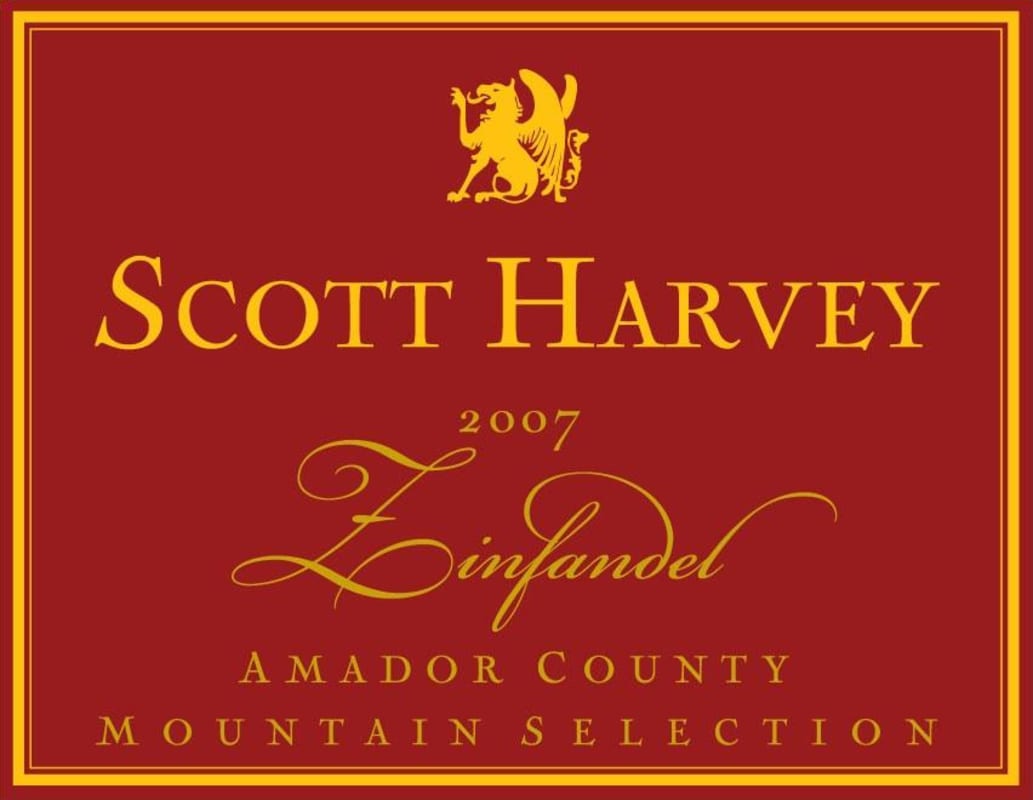 Scott Harvey Mountain Selection Zinfandel 2007 Front Label