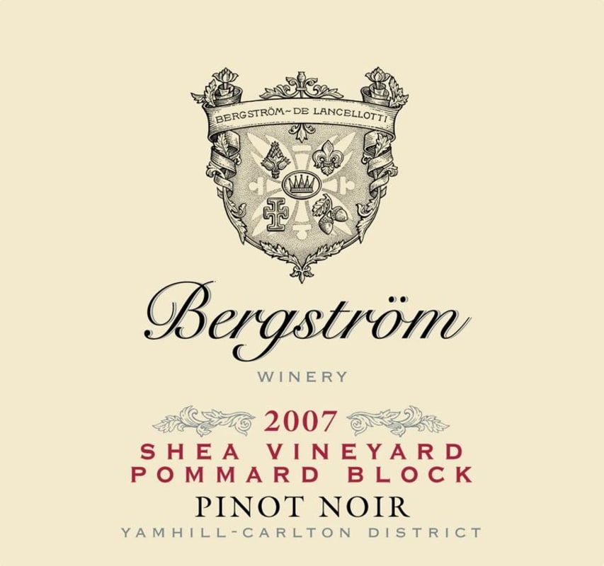 Bergstrom Shea Vineyard Pinot Noir 2007 Front Label
