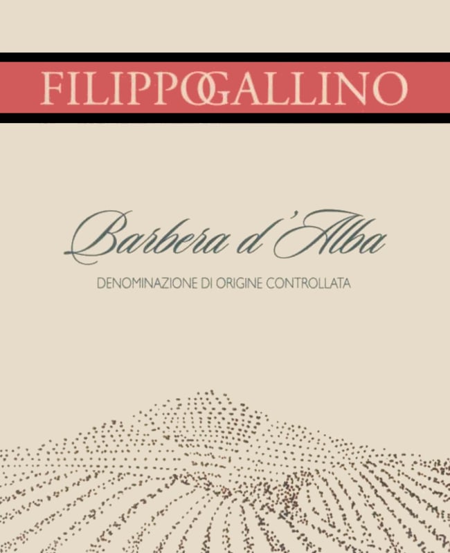 Filippo Gallino Barbera d'Alba 2012 Front Label