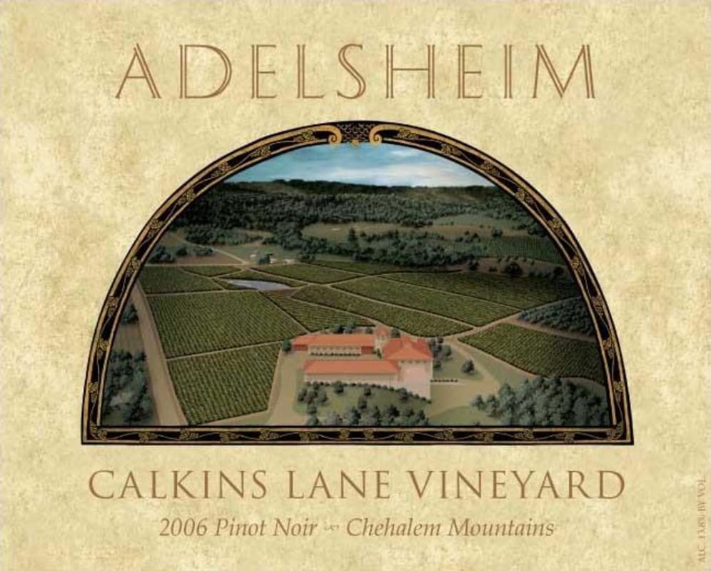 Adelsheim Calkins Lane Vineyard Pinot Noir 2006 Front Label