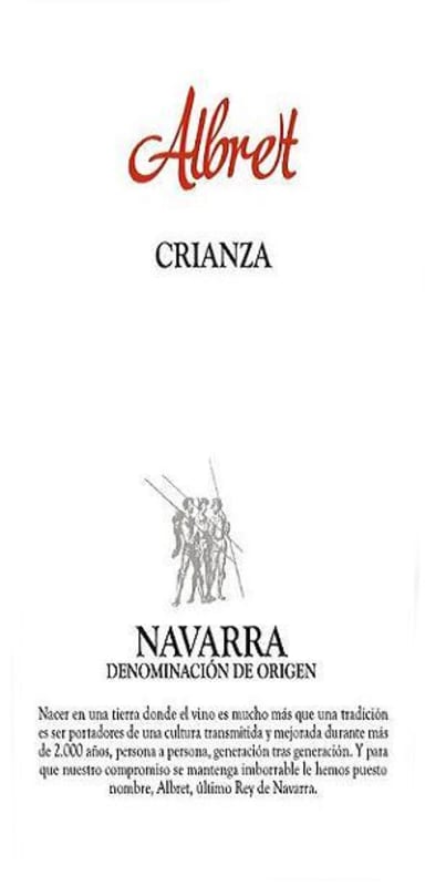 Finca Albret Finca Albret Crianza 2008 Front Label