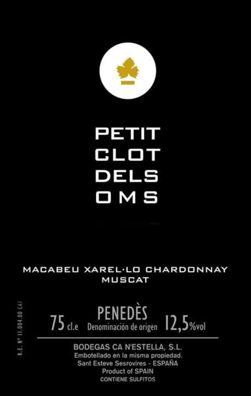 Finca ca n'Estella Petit Clot dels Oms Blanco 2015 Front Label