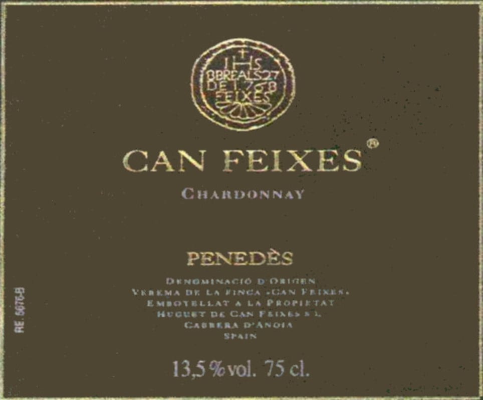 Finca Can Feixes Chardonnay 2013 Front Label
