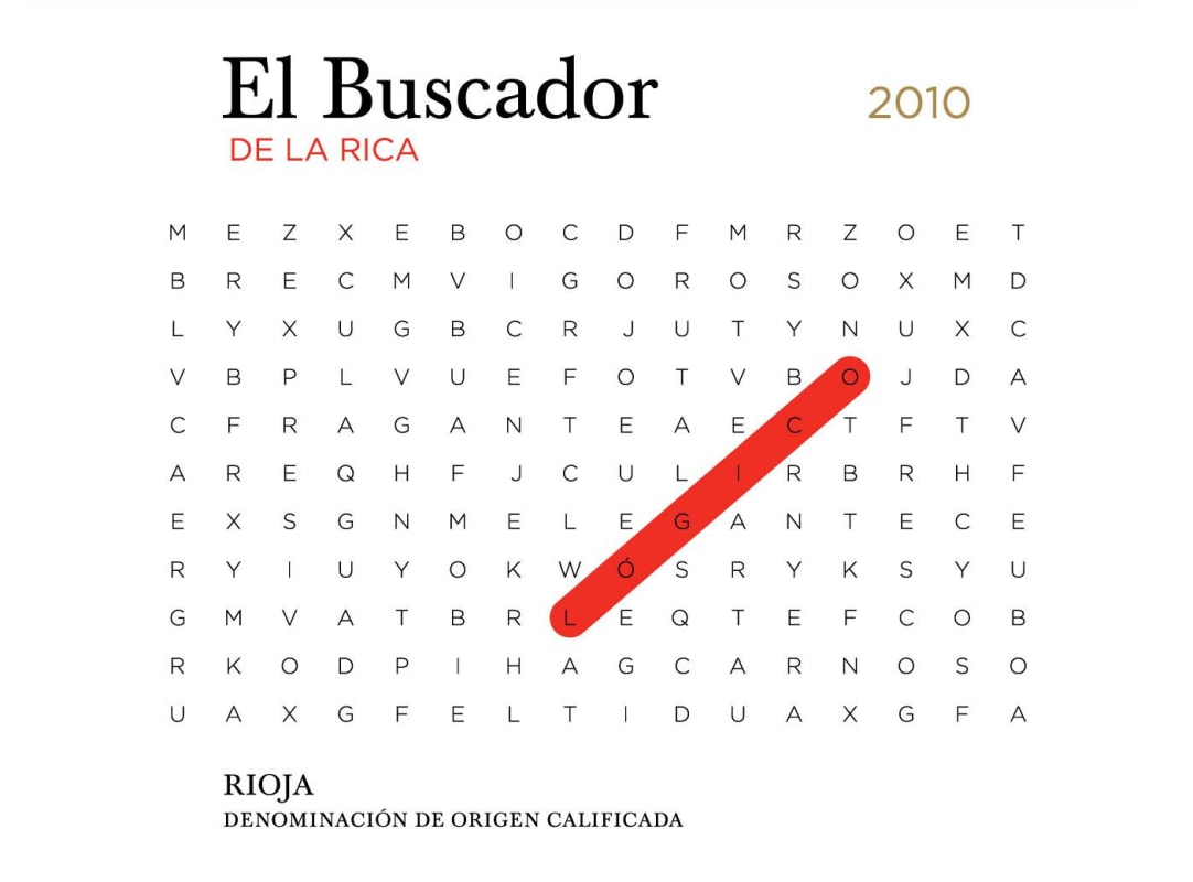 Finca de la Rica El Buscador 2010 Front Label