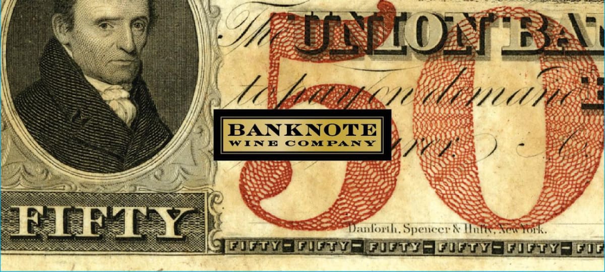 Banknote Wine Company Chardonnay 2013 Front Label