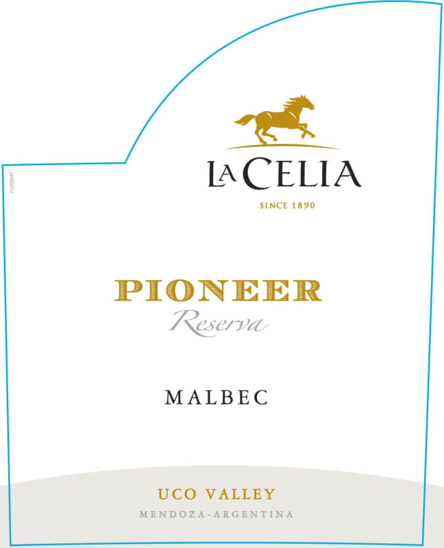 La Celia Pioneer Reserva Malbec 2014 Front Label