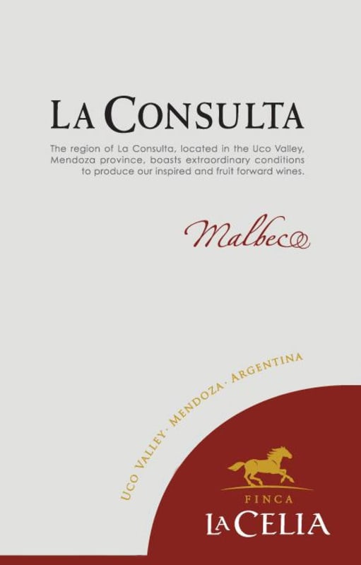 La Celia La Consulta Malbec 2007 Front Label