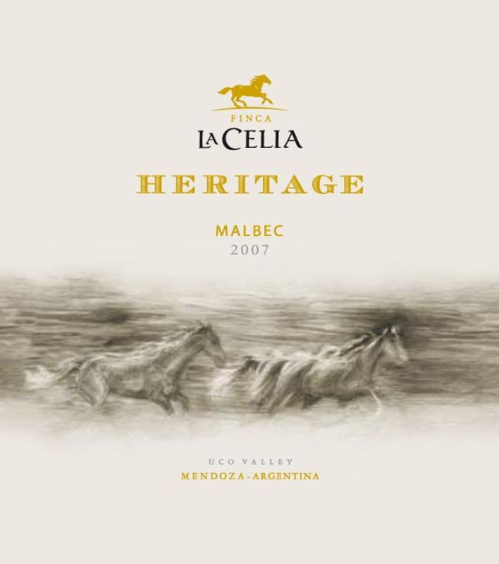 La Celia Heritage Malbec 2007 Front Label