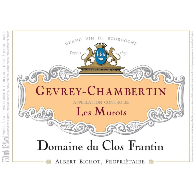 Albert Bichot Gevrey Chambertin Les Murots 2013 Front Label
