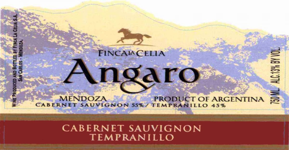 La Celia Angaro Cabernet Sauvignon Tempranillo 2012 Front Label