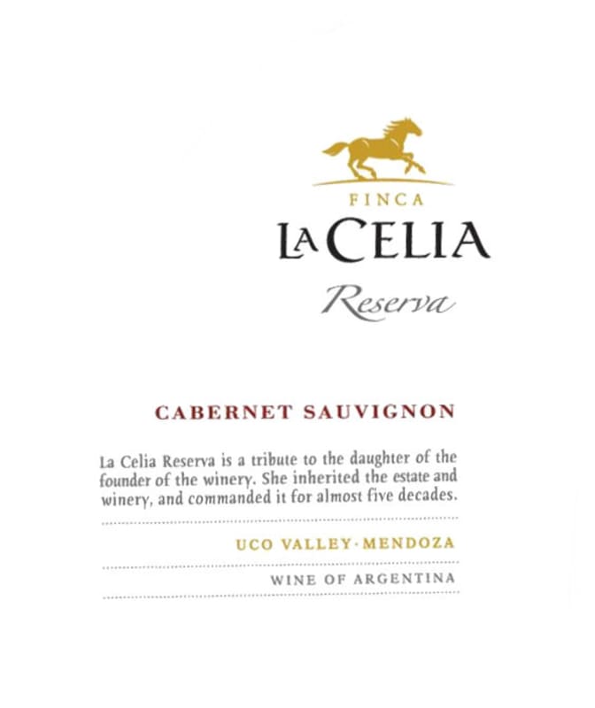 La Celia Reserva Cabernet Sauvignon 2009 Front Label