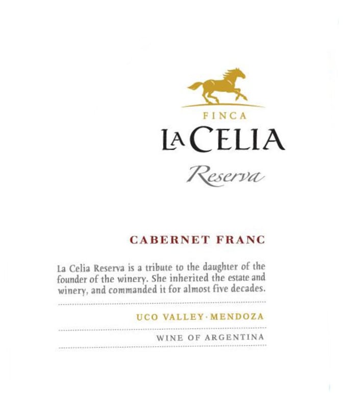 La Celia Reserva Cabernet Franc 2010 Front Label