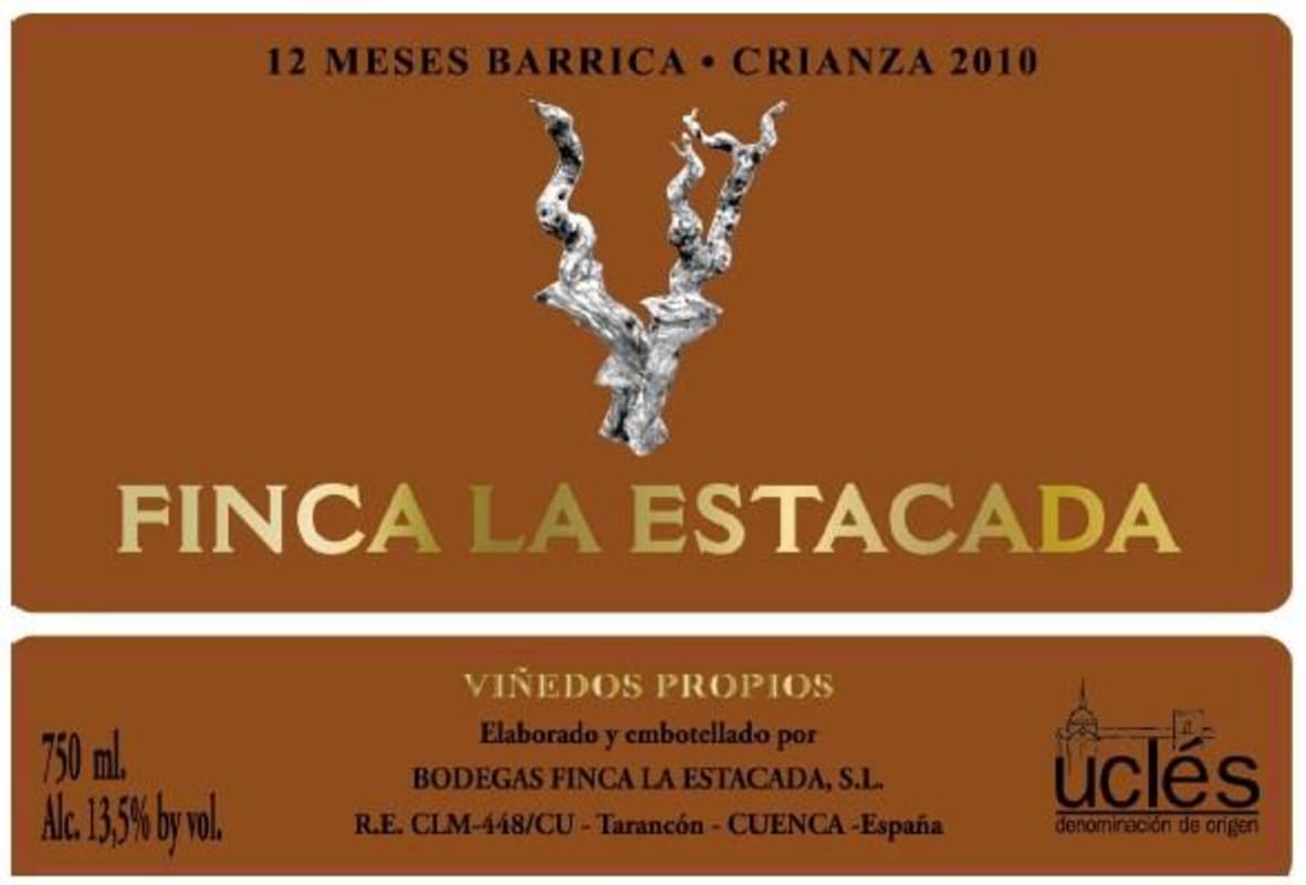 Finca La Estacada 12 Meses en Barrica Vino de la Tierra 2010 Front Label