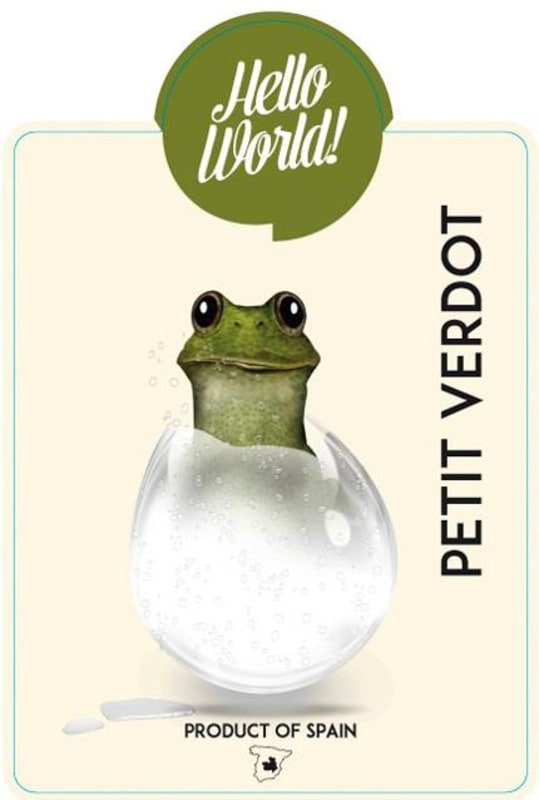 Finca La Estacada Hello World Petit Verdot 2015 Front Label