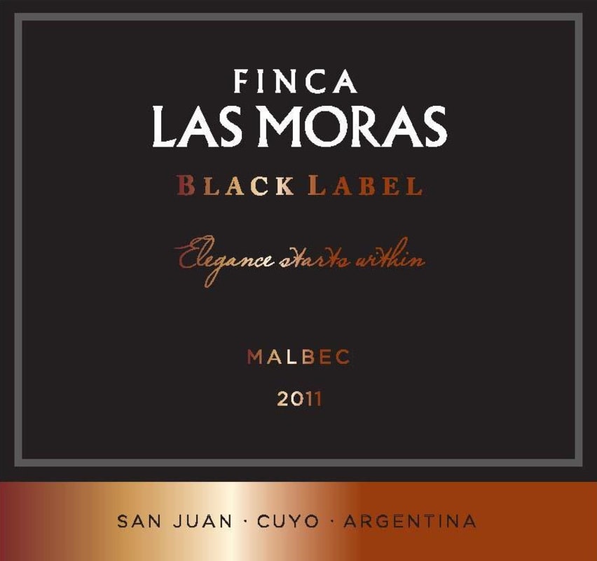 Finca Las Moras Black Label Malbec 2011 Front Label
