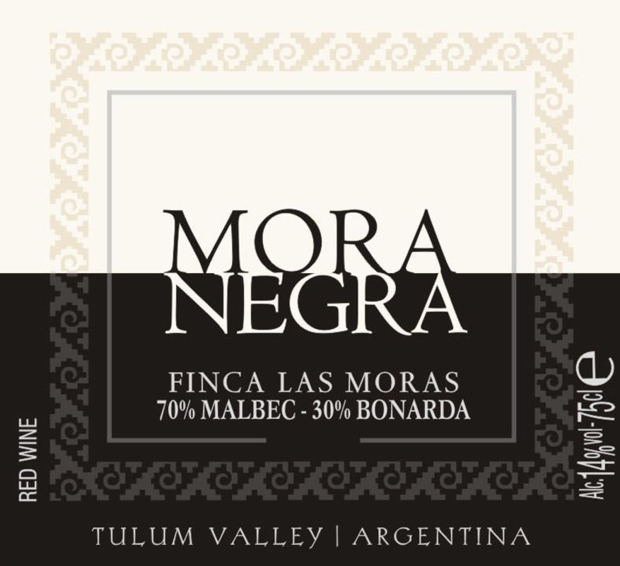 Finca Las Moras Mora Negra 2010 Front Label
