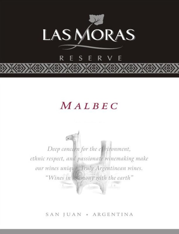 Finca Las Moras Reserve Malbec 2008 Front Label