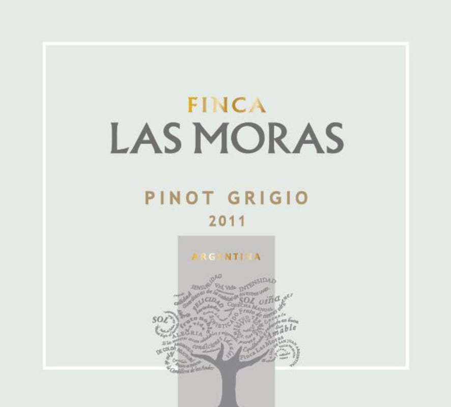 Finca Las Moras Pinot Grigio 2011 Front Label