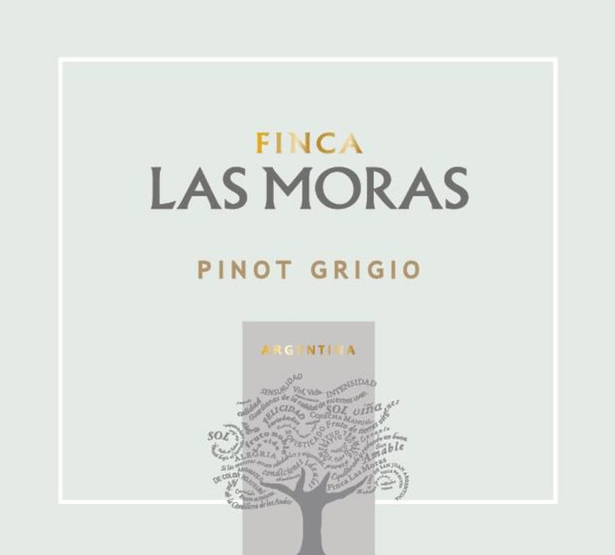 Finca Las Moras Pinot Grigio 2014 Front Label