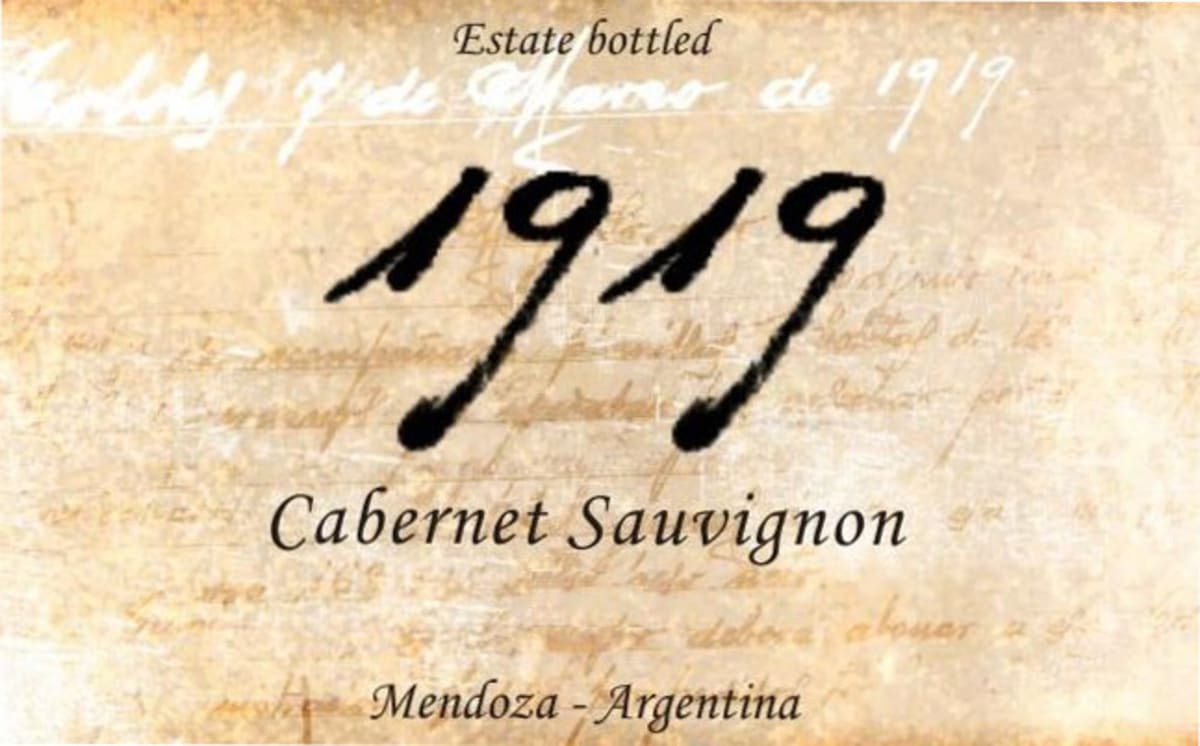Finca Lopez Noceti 1919 Cabernet Sauvignon 2013 Front Label