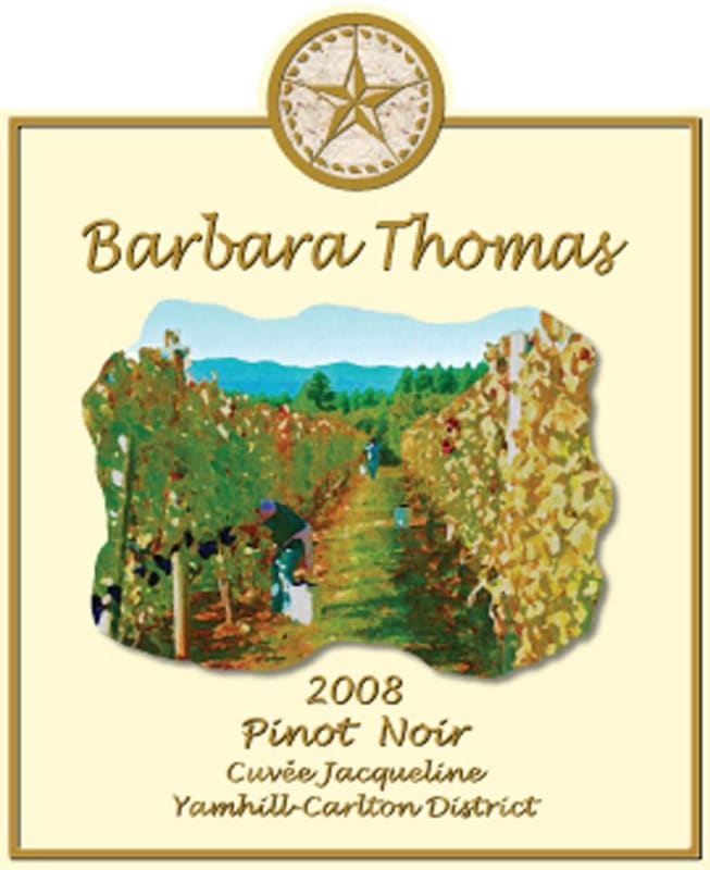 Barbara Thomas Wines Cuvee Jacqueline 2008 Front Label