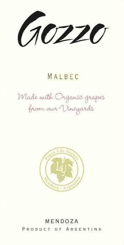 Finca Organica Las Yeguas Gozzo Malbec Organico 2013 Front Label