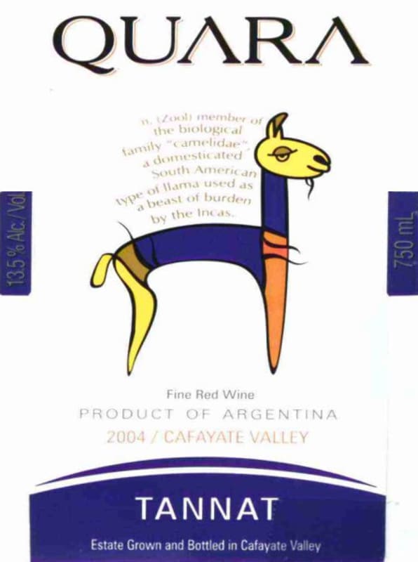 Finca Quara Tannat 2004 Front Label