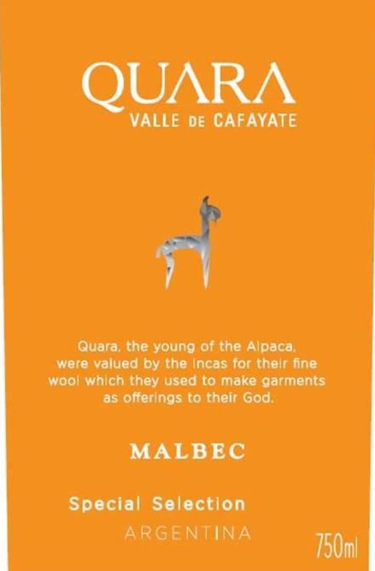 Finca Quara Special Selection Malbec 2014 Front Label