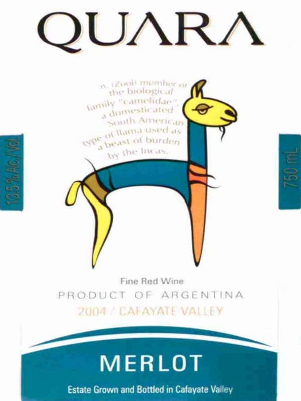 Finca Quara Merlot 2004 Front Label
