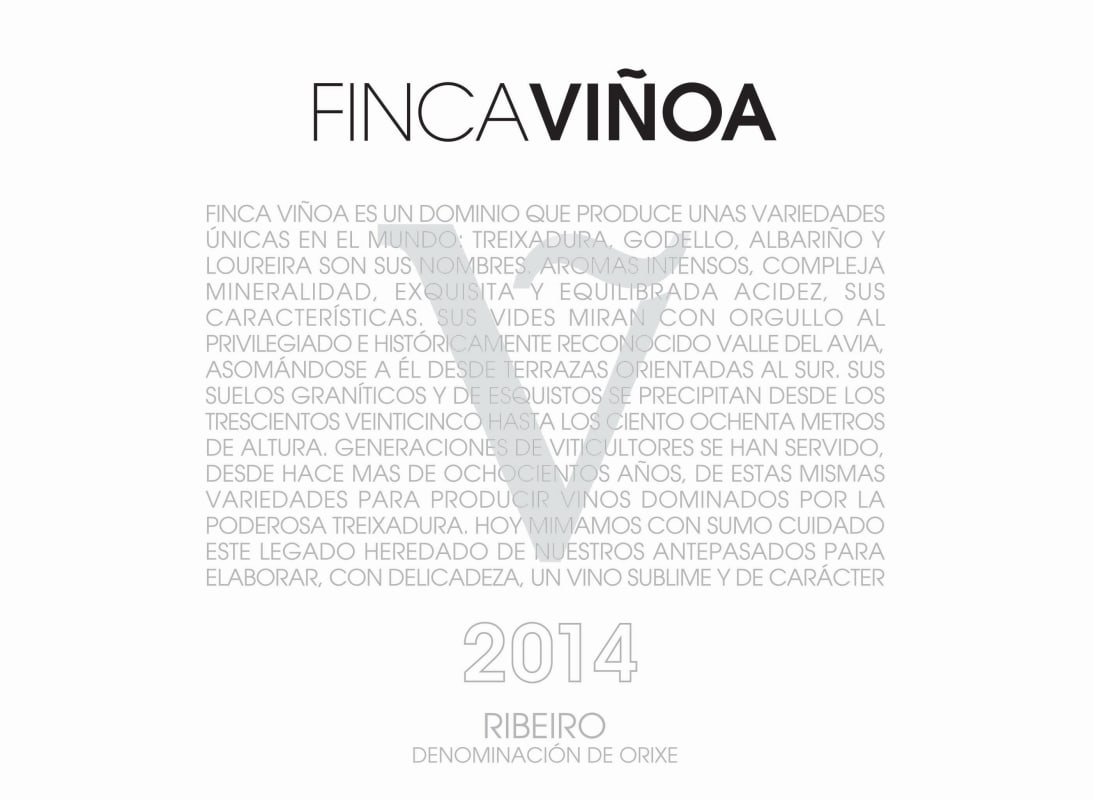 Finca Vinoa Ribeiro 2014 Front Label