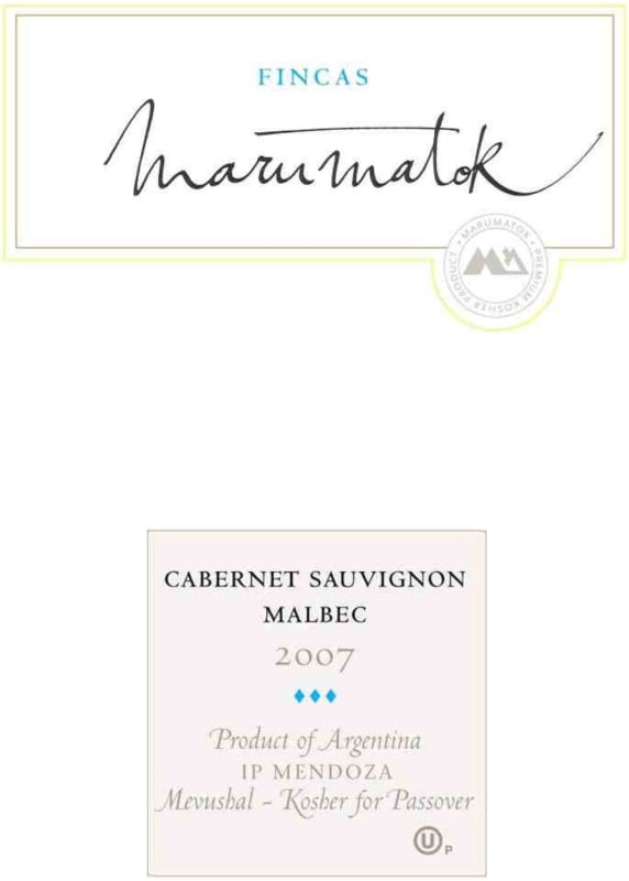 Fincas Marumatok Cabernet Sauvignon Malbec 2007 Front Label