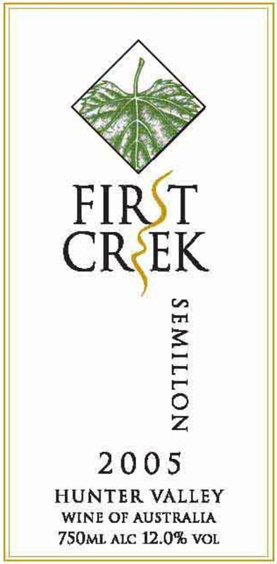 First Creek Hunter Valley Semillon 2005 Front Label