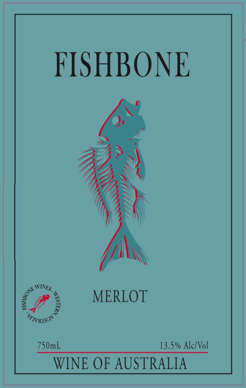 Fishbone Wines Merlot 2008 Front Label