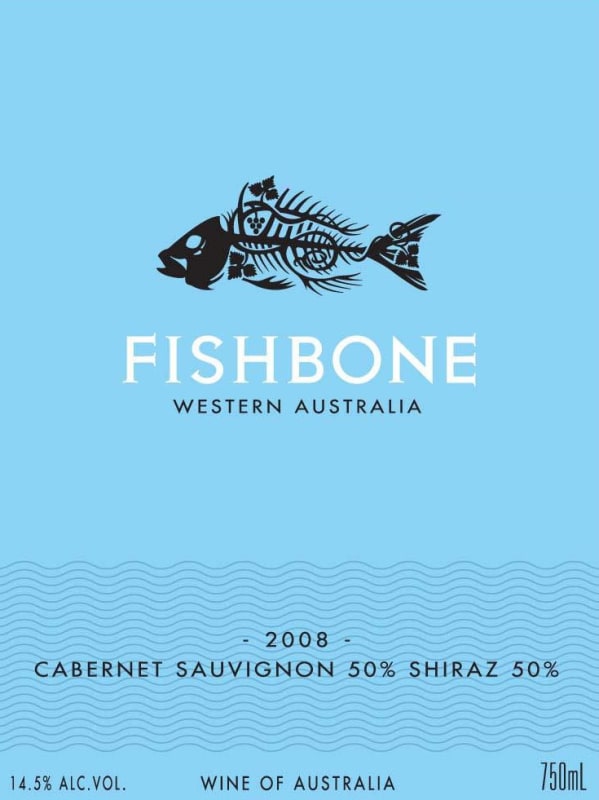 Fishbone Wines Cabernet Shiraz 2008 Front Label