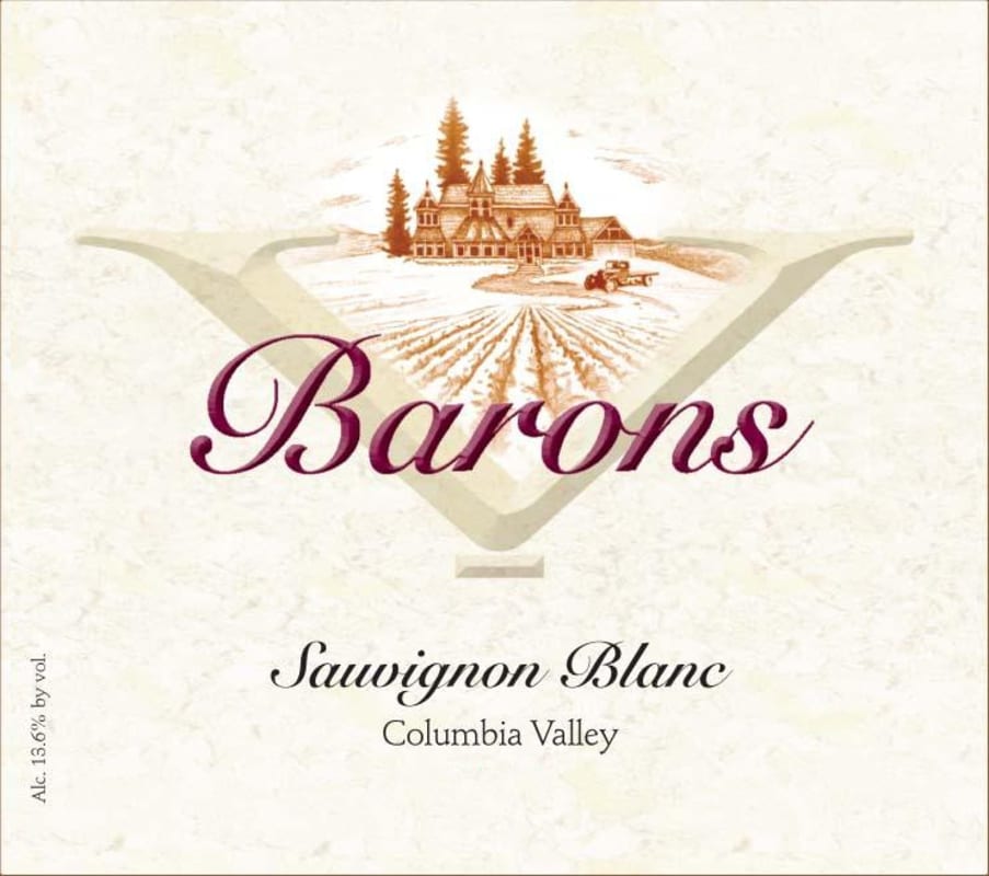 Barons Winery Sauvignon Blanc 2014 Front Label