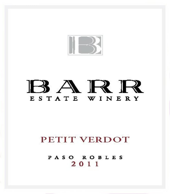 Barr Estate Winery Petit Verdot 2011 Front Label