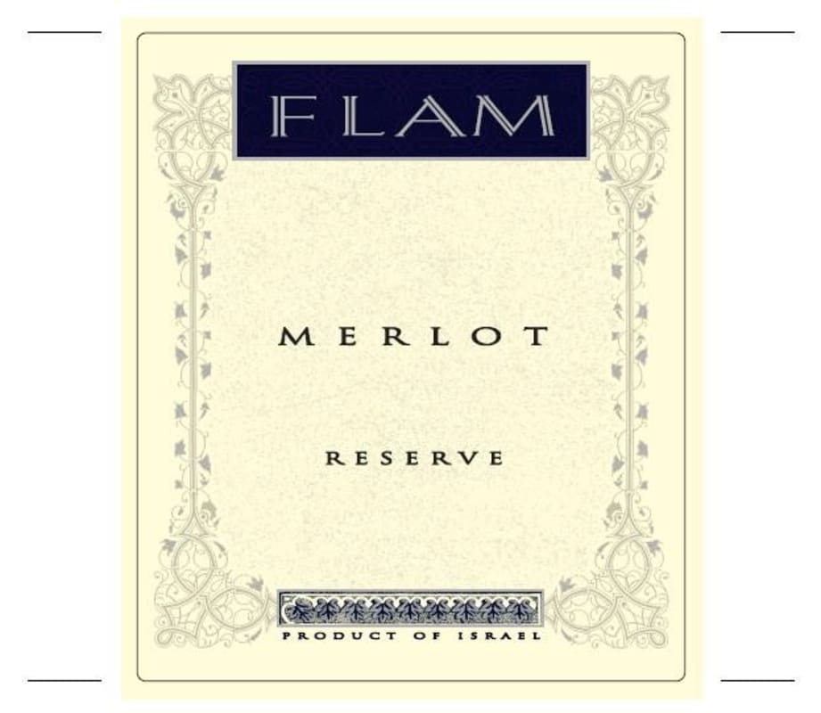 Flam Galilee Reserve Merlot 2012 Front Label