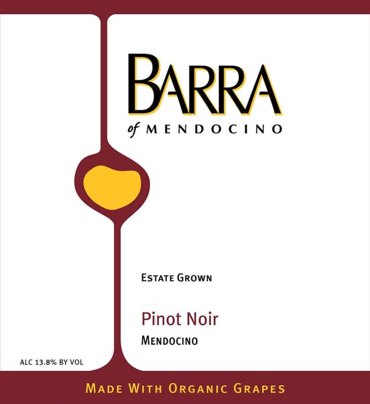 Barra of Mendocino Pinot Noir 2013 Front Label