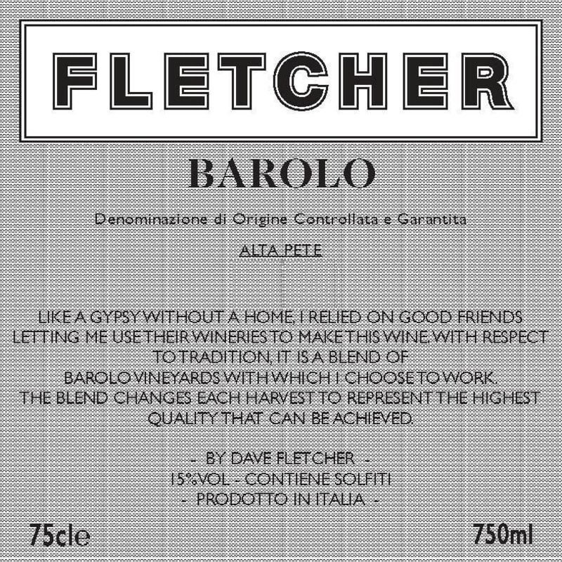 Marfil Alella Winery Barolo Alta Pete 2011 Front Label