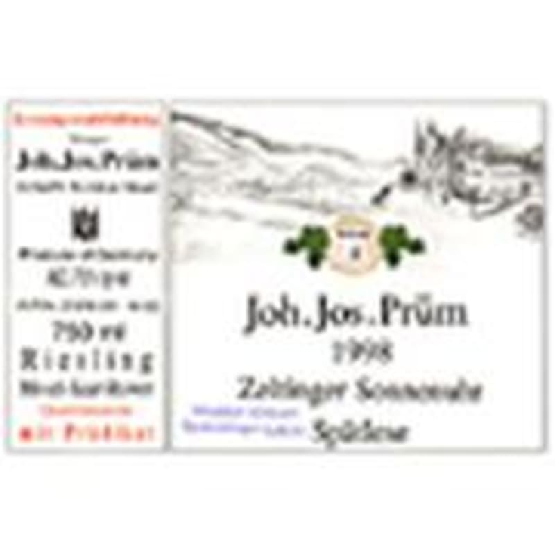 Joh. Jos. Prüm Zeltinger Sonnenuhr Riesling Spatlese 1998 Front Label