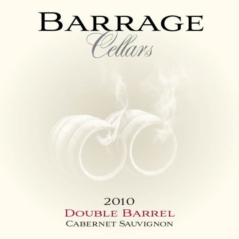Barrage Cellars Double Barrel Cabernet Sauvignon 2010 Front Label