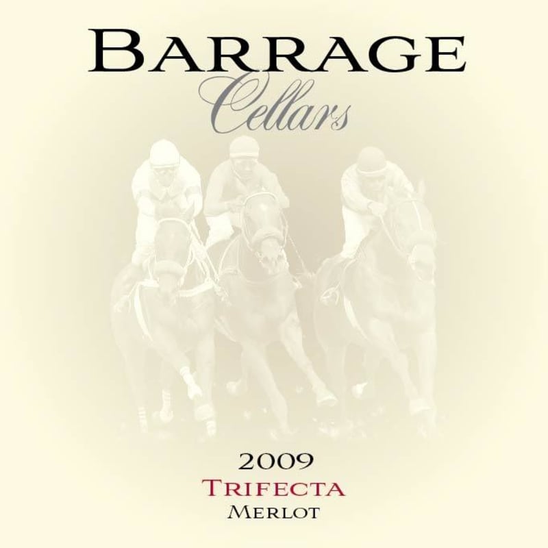 Barrage Cellars Trifecta Merlot 2009 Front Label