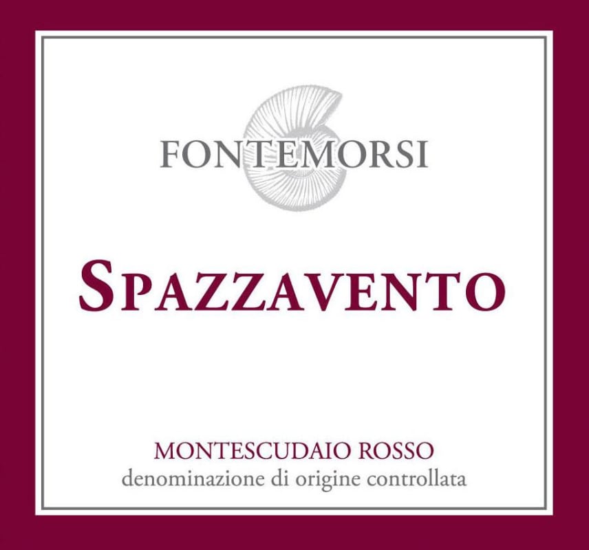 Fontemorsi Organic Winery Montescudaio Spazzavento Rosso 2011 Front Label