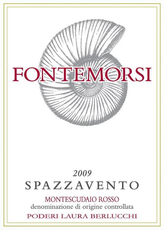 Fontemorsi Organic Winery Montescudaio Spazzavento Rosso 2009 Front Label