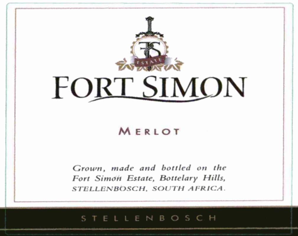 Fort Simon Estate Merlot 2012 Front Label