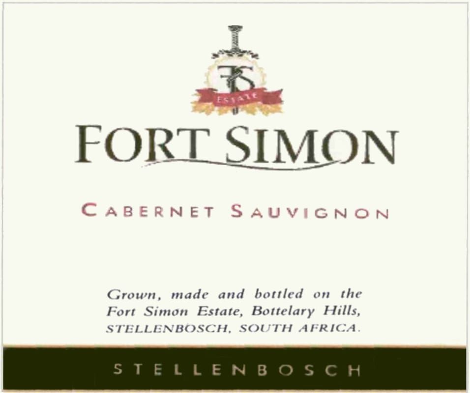 Fort Simon Estate Cabernet Sauvignon 2008 Front Label
