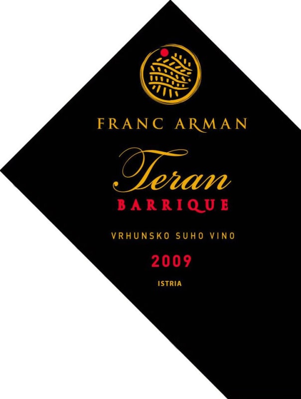 Franc Arman Teran Barrique 2009 Front Label